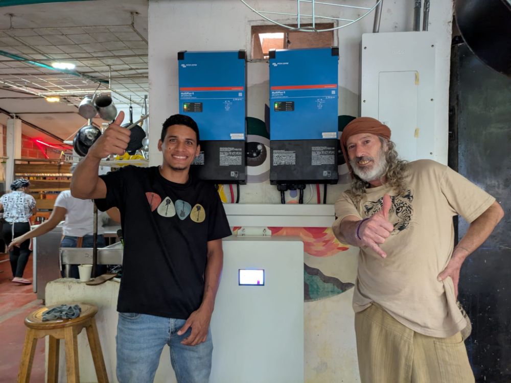 The Blue Energy crew at a finished install